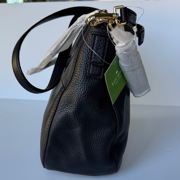 Kate Spade Jackson Street Mylie Black Pebbled Leather Hobo Crossbody Bag - Picture 3 of 16